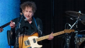 Bob Dylan performs as a surprise guest during Farm Aid at Ruoff Home Mortgage Music Center on September 23, 2023 in Noblesville, Indiana