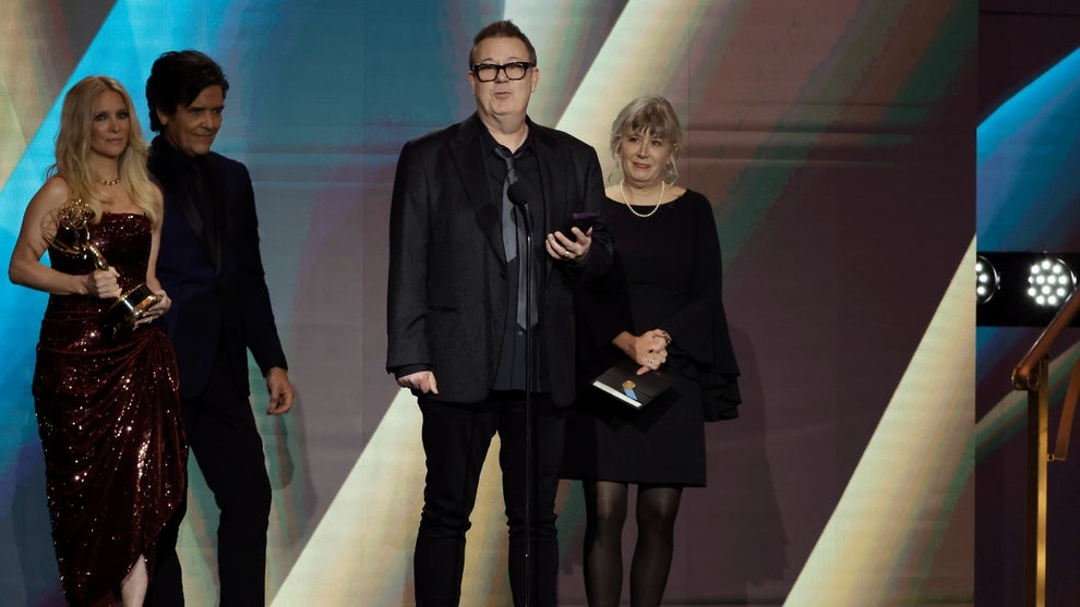 Josh Griffith (C) of The Young and the Restless accepts the award for "Outstanding Writing Team For A Daytime Drama Series"