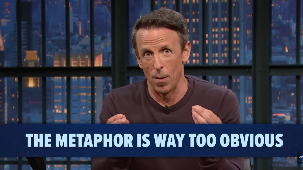 Seth Meyers Says He ‘Might as Well Just Quit’ After Trump Turns Reflecting Pool Green: ‘The Metaphor Is Way Too Obvious’