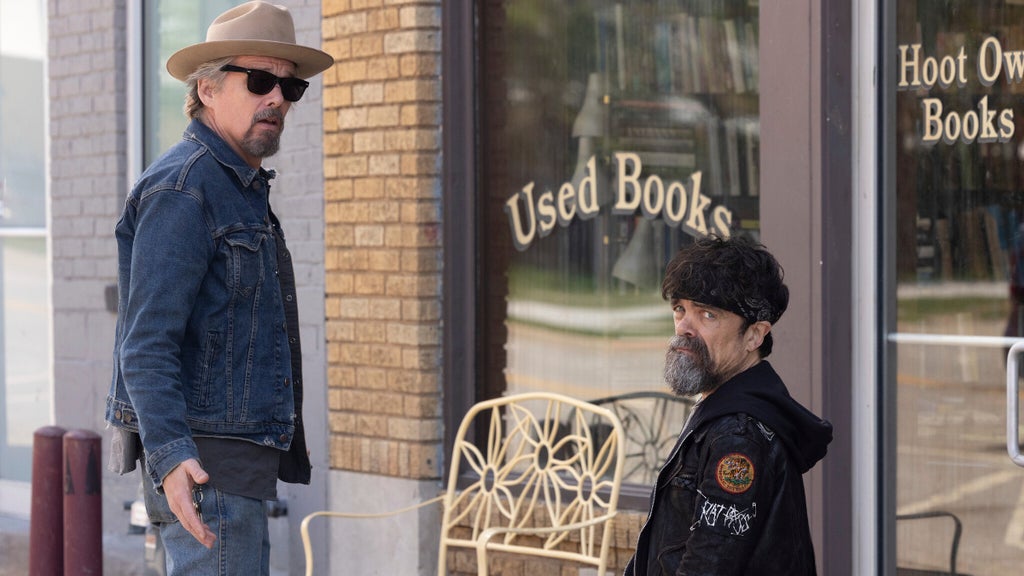 Ethan Hawke and Peter Dinklage in "The Lowdown"