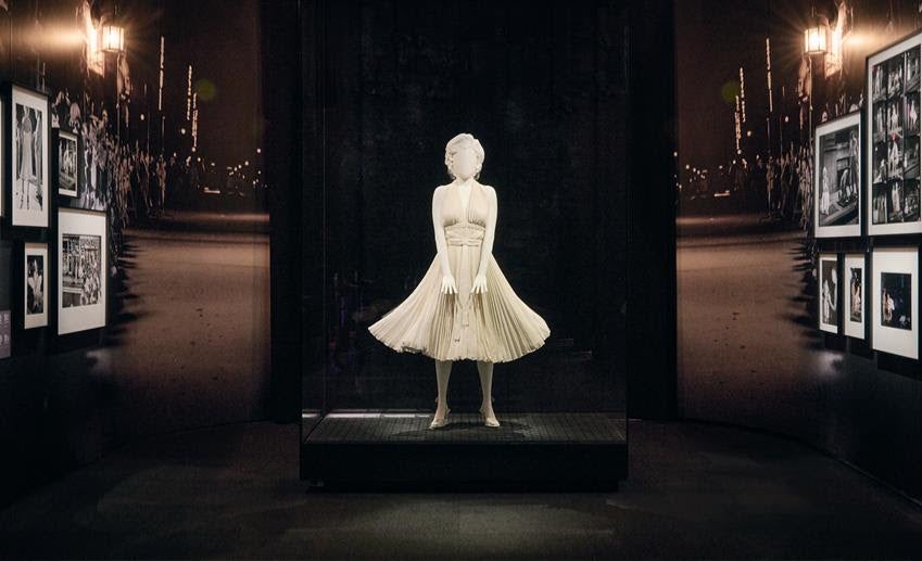 Travilla-designed dress worn by Monroe in The Seven Year Itch. Source: Academy Museum Foundation/ Emily Shur