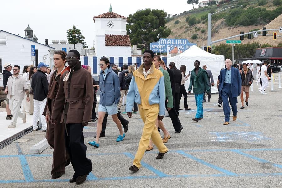 ZEGNA Spring/Summer 2027 runway show at Malibu Pier June 05, 2026 in Malibu, California. Source: Getty