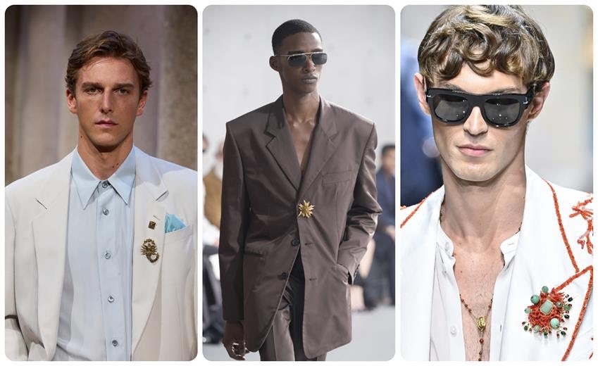 Giorgio Armani, Saint Laurent and Dolce & Gabbana men's Spring 2027. Source: Getty