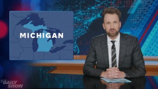‘Daily Show’ Mocks Trump After 2nd Run-In With Michigan Heckler: ‘Why Does This Keep Happening?!?’