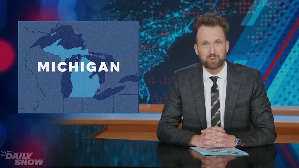 Jordan Klepper hosts the July 28, 2026 edition of "The Daily Show" (Comedy Central)