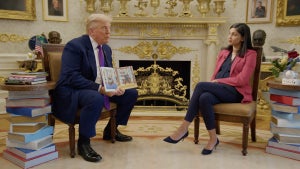 Donald Trump and Usha Vance (Credit: Storytime with the Second Lady)
