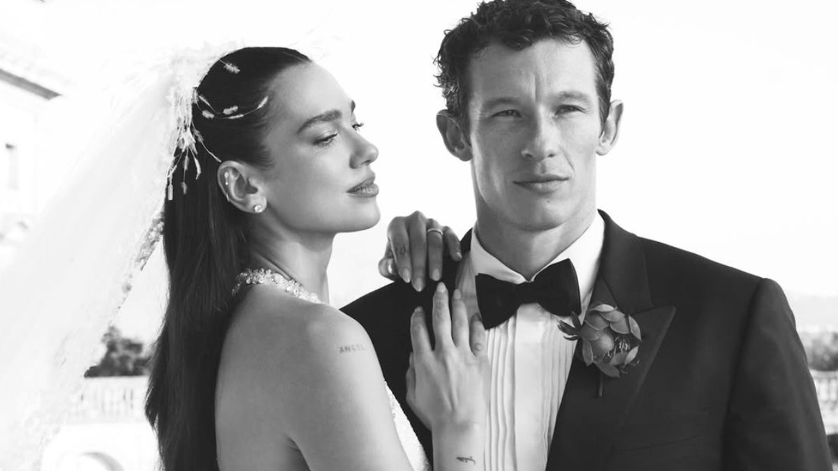 Dua Lipa Callum Turner wedding picture