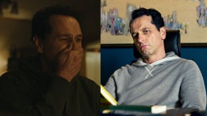 Matthew Rhys in "Widow's Bay" (Left) and "The Beast in Me" (Right)