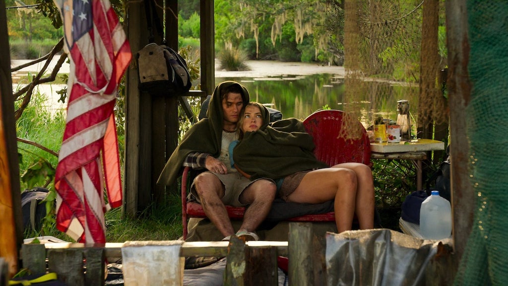 Chase Stokes as John B, Madelyn Cline as Sarah Cameron in "Outer Banks" (Credit: Courtesy of Netflix)