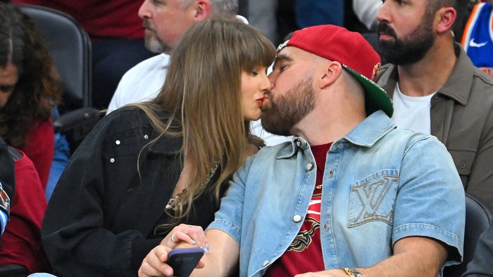Taylor Swift and Travis Kelce (Credit: Jason Miller/Getty Images)