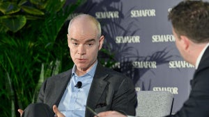Executive Editor, The New York Times, Joe Kahn and Co-Founder and Editor-in-Chief, Semafor Ben Smith speak onstage at Semafor’s Innovating to Restore Trust in News: A National Summit at Gallup Great Hall on February 27, 2025 in Washington, DC. (Credit: Shannon Finney/Getty Images for Semafor)