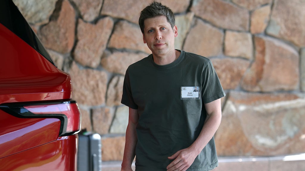 Sam Altman, CEO of OpenAI, arrives at the the Allen & Company Sun Valley Conference