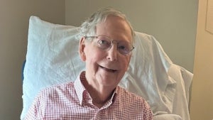 Mitch McConnell pictured in a rehabilitation center in July 2026