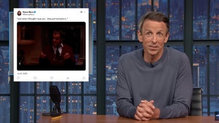 Seth Meyers Suggests Banning Politicians From Meme Use After Nancy Mace’s Response to Lindsey Graham’s Death