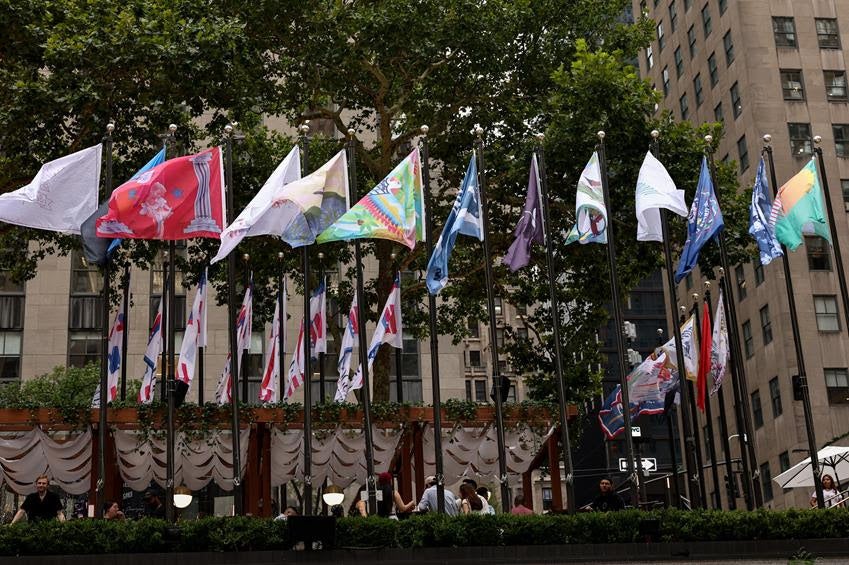 United Flags of Fashion presented by CFDA, Vogue, Rockefeller Center & America250. Source: CFDA/BFA.