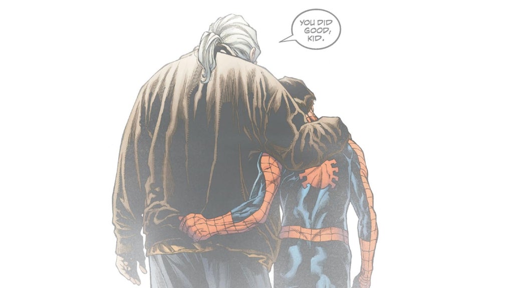 "Death of Spider-Man" cover by Joe Quesada (Marvel Comics)
