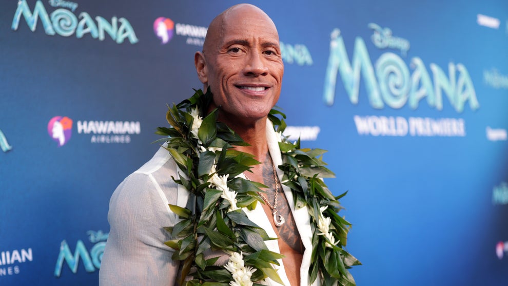 Dwayne Johnson attends the Moana World Premiere at the Hollywood Bowl in Los Angeles, California on July 07, 2026. (Matt Winkelmeyer/Getty Images for Disney)