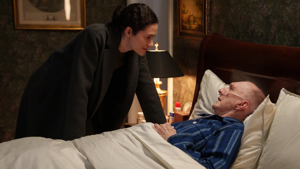 Emmy Rossum and Peter McRobbie in “Furious” Episode 8 (Disney/Sarah Shatz)