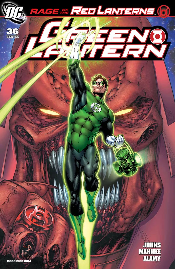 "Green Lantern #36" cover by Shane Davis, Sandra Hope, Nei Ruffino (DC Comics)