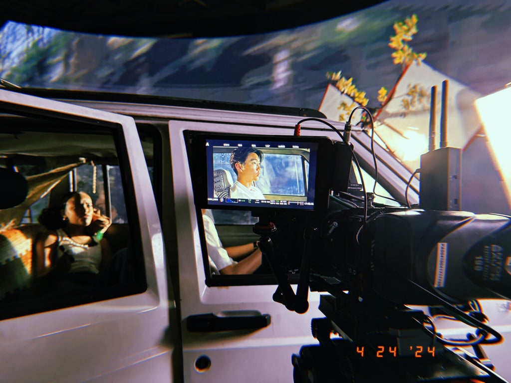 A behind the scenes image of "It Ends" (Photo Credit: Evan Draper)