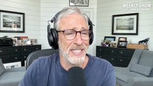 Jon Stewart hosts the Aug. 12, 2026 episode of "The Weekly Show" podcast. (Comedy Central/YouTube)