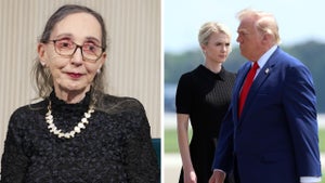 Author Joyce Carol Oates compares Natalie Harp's devotion to President Donald Trump to Charles Manson's girls. (Getty Images)