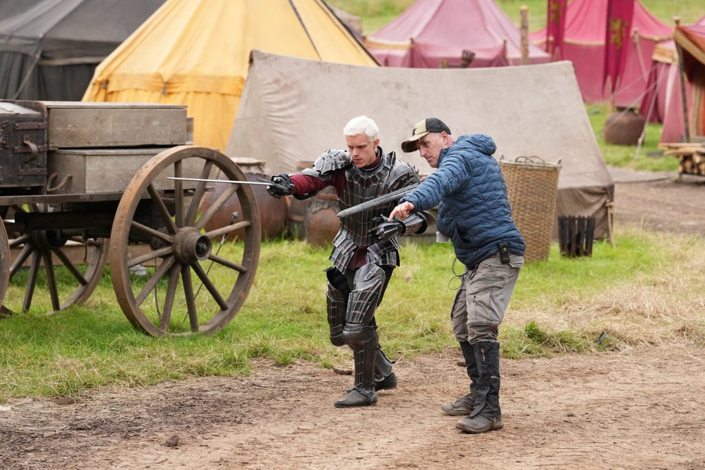 Finn Bennett with stunt coordinator C.C. Smiff