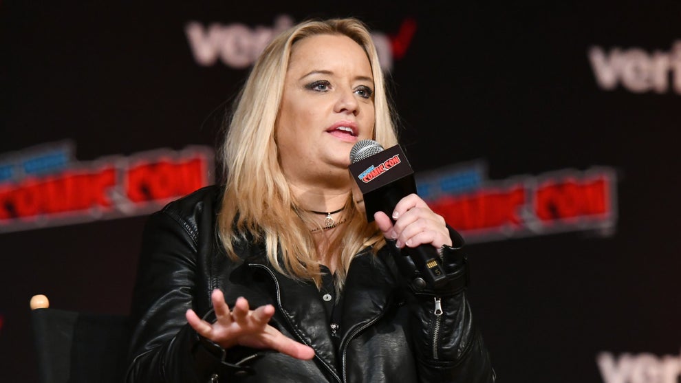 Lucy Davis speaks onstage at the Netflix & Chills panel during New York Comic Con 2018 at Jacob K. Javits Convention Center on October 5, 2018 in New York City. (Noam Galai/Getty Images for New York Comic Con)