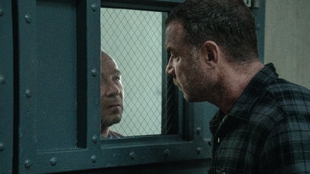 Liev Schreiber and Stephen Graham in "Nocturne" (Apple TV)