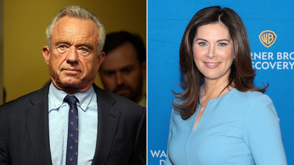 Left: Health and Human Services Robert F. Kennedy, Jr. (David Berding/Getty Images), Right: Erin Burnett (Dimitrios Kambouris/Getty Images for Warner Bros. Discovery)