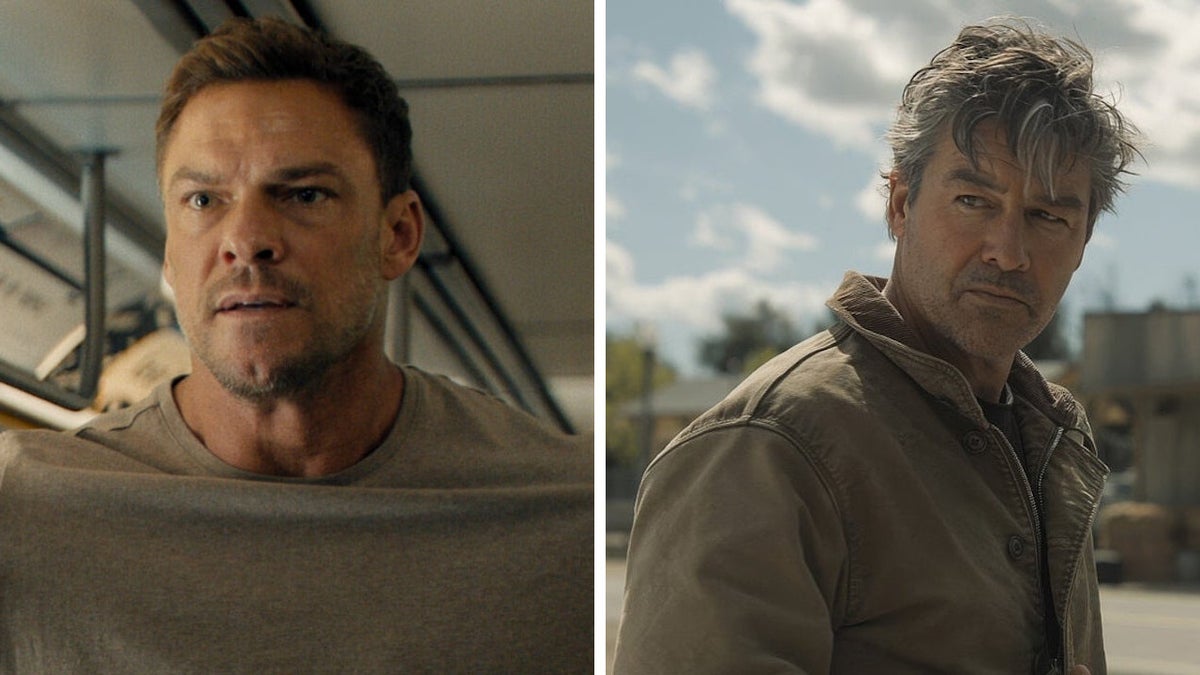 Alan Ritchson in "Reacher" and Kyle Chandler in "Lanterns" (Credit: Prime Video/HBO Max)