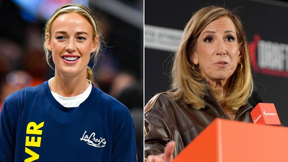 Left: Sophie Cunningham (Rich von Biberstein/Icon Sportswire via Getty Images), Right: Cathy Engelbert (Angelina Katsanis/Getty Images)