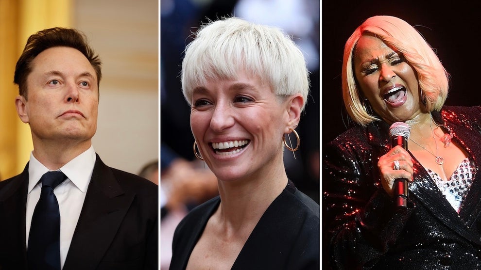 Elon Musk, Megan Rapinoe and Darlene Love
