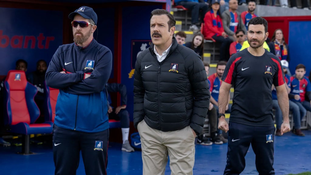 Brendan Hunt, Jason Sudeikis, Brett Goldstein in "Ted Lasso" Season 3 (Apple TV)