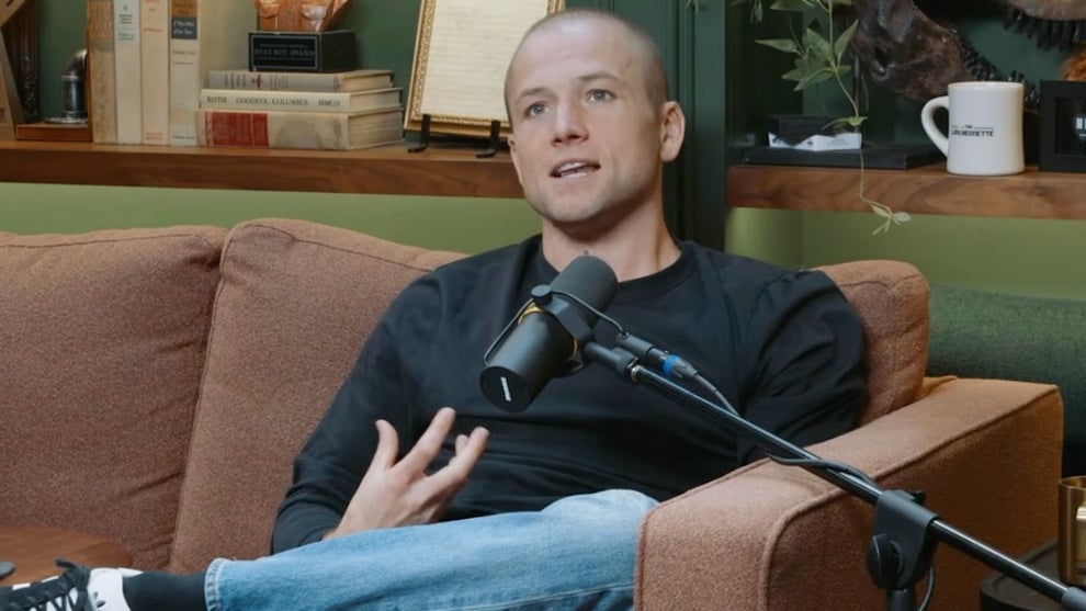 Taron Egerton appears on the Aug. 10 episode of the "Armchair Expert with Dax Shepard"