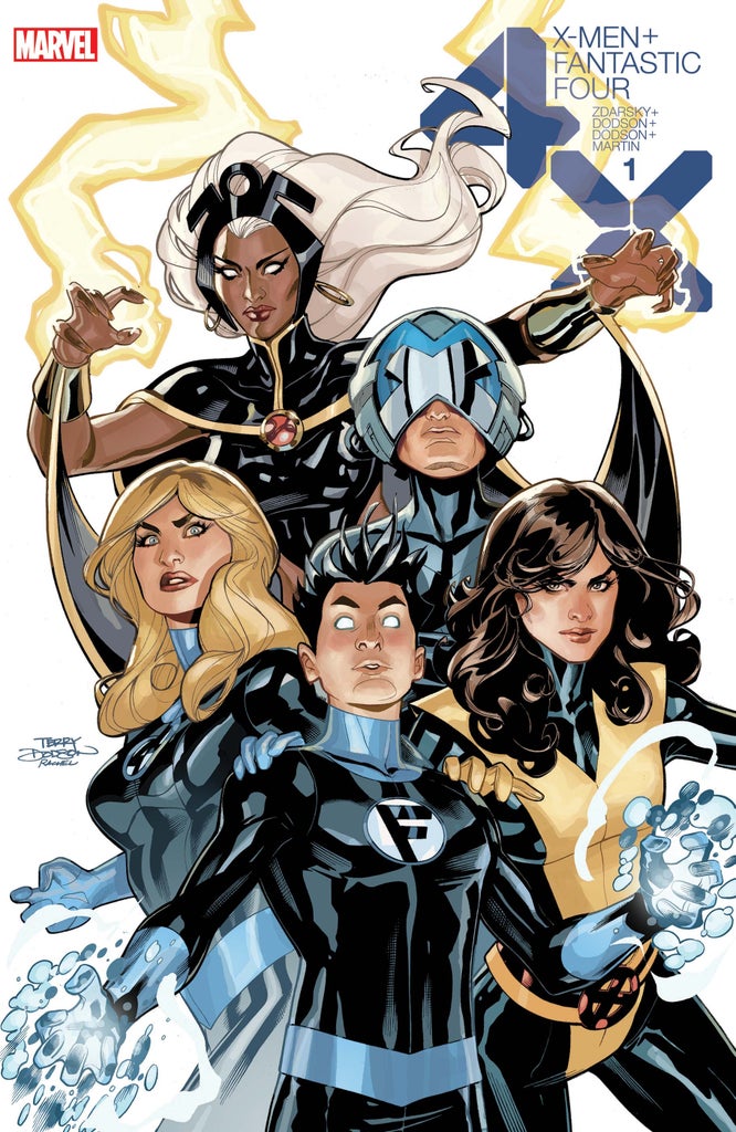 "X-Men/Fantastic Four: 4X" cover by Terry Dodson, Rachel Dodson (Marvel Comics)