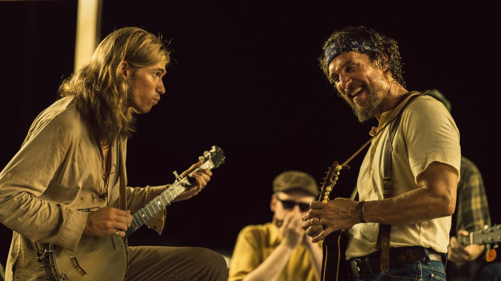 Matthew McConaughey and Owen Teague in "The Rivals of Amziah King" 