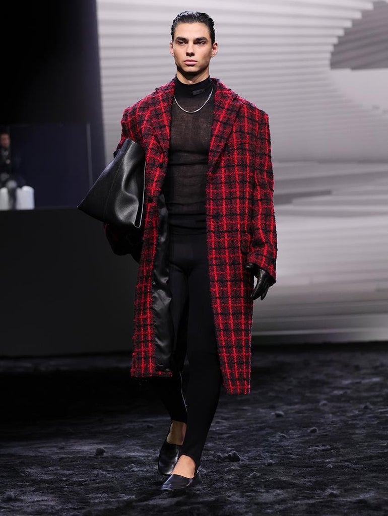 Jacob Rott walks the Versace Fall/Winter 2024-2025 runway on Feb. 23, 2024. Source: Getty