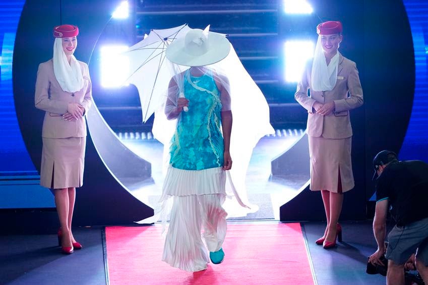 Naomi Osaka wearing a custom design by Robert Wun at the 2026 Australian Open at Melbourne Park on Jan. 20, 2026. Source: Getty