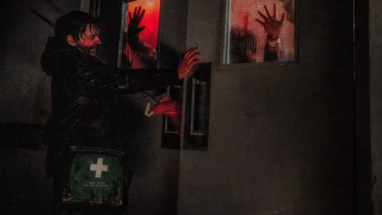Austin Abrams in "Resident Evil" (Sony Pictures)