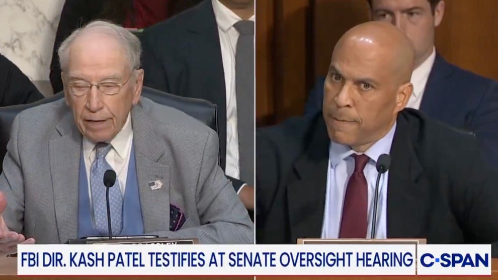 Chuck Grassley and Cory Booker (Credit: C-SPAN)