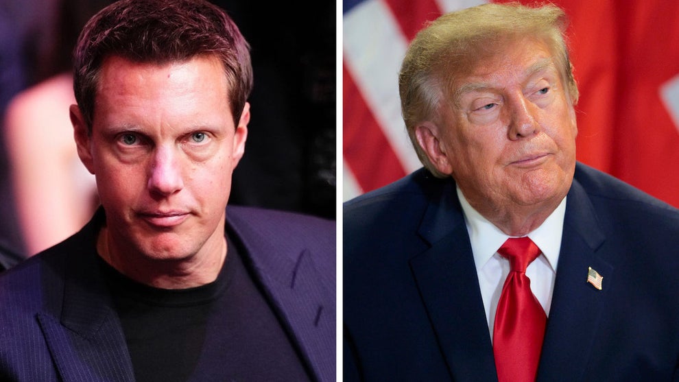 Paramount CEO David Ellison and President Donald Trump (Credit: Getty Images)