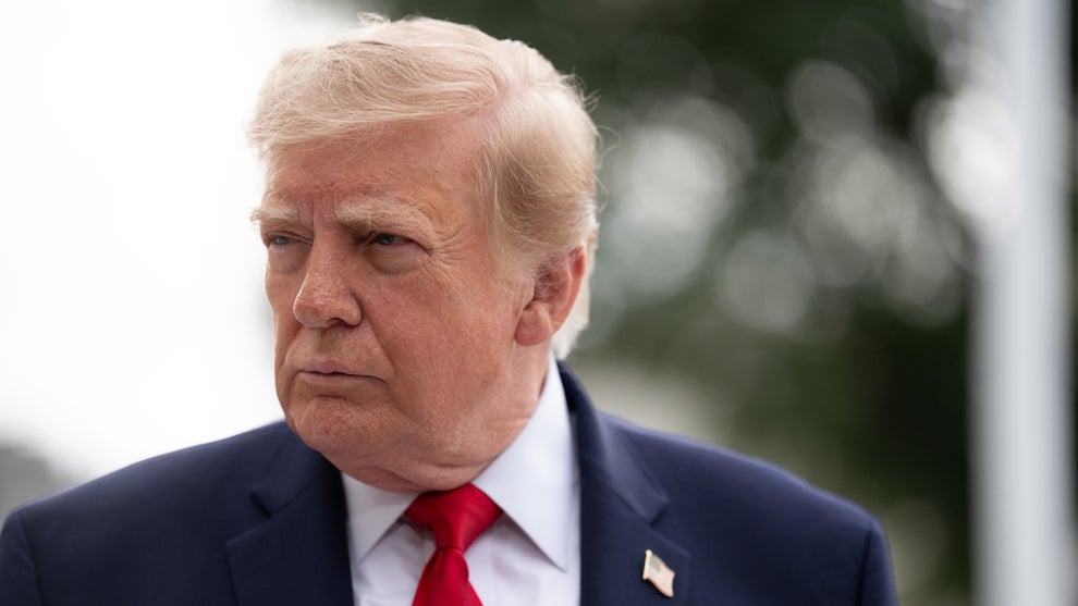 U.S. President Donald Trump on the South Lawn of the White House on September 26, 2026 in Washington, DC. Trump is traveling to Knoxville, Tennessee to attend the University of Tennessee vs. University of Texas College football game. (Photo by Aaron Schwartz/Getty Images)