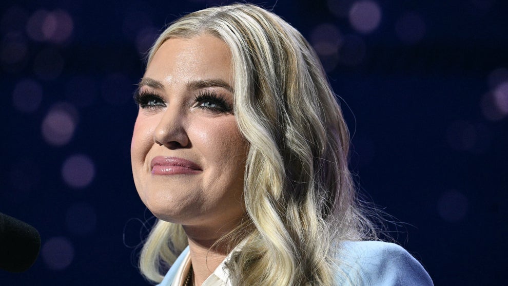 Erika Kirk, widow of the late conservative activist Charlie Kirk, addresses a Turning Point USA event at Dream City Church in Phoenix, Arizona, on April 17, 2026. (Jim WATSON/AFP via Getty Images)