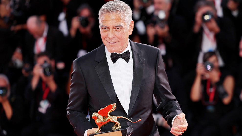 George Clooney is presented with the Golden Lion at the 83rd Venice International Film Festival at Sala Grande on Sept. 2, 2026 in Venice. (Credit: Ernesto Ruscio/Getty Images)