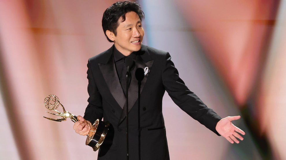 Hiro Murai accepts the Outstanding Directing for a Comedy Series Award for "Widow's Bay" onstage during the 78th Primetime Emmy Awards at Peacock Theater on Sept. 14, 2026 in Los Angeles. (Credit: Chloe Kern/WireImage)