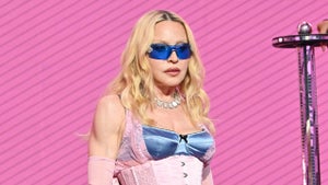 Madonna is seen performing a surprise concert in Times Square on June 04, 2026 in New York City. (James Devaney/GC Images)
