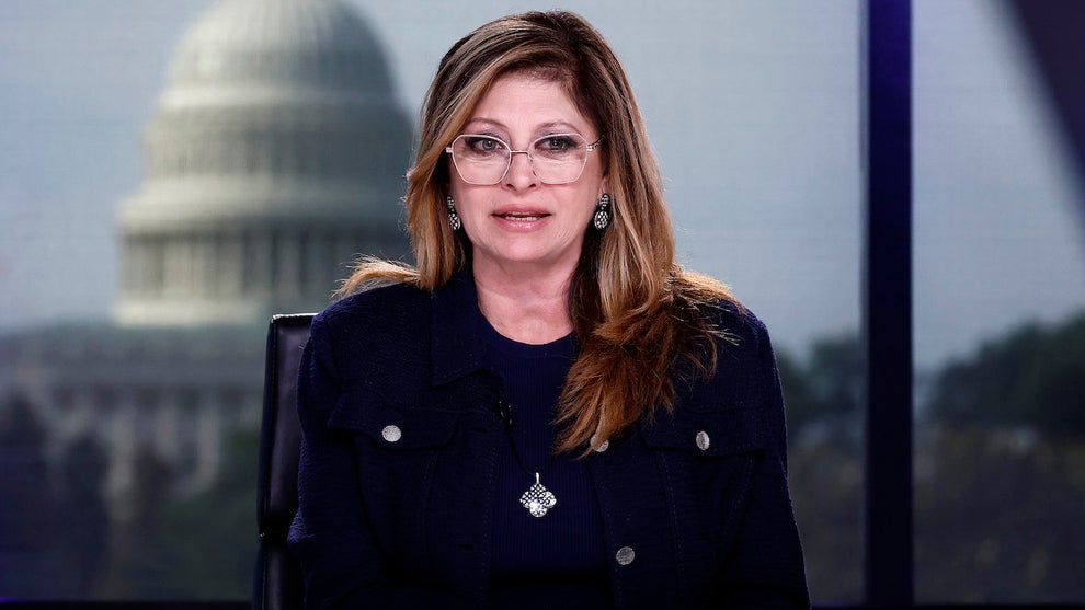 WASHINGTON, DC - JUNE 09: Anchor Maria Bartiromo during FOX Business Network's "Mornings with Maria" at Fox Business Studios on June 09, 2026 in Washington, DC. (Photo by Paul Morigi/Getty Images)