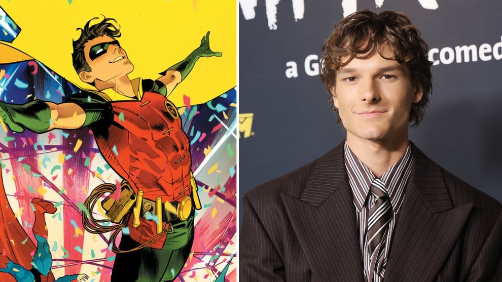 Robin (Dan Mora/DC Comics); Mason Thames (Photo by Amy Sussman/WireImage)