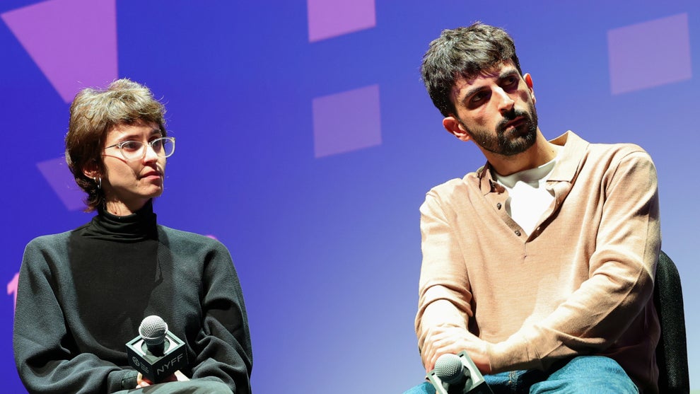 Rachel Szor and Yuval Abraham speak onstage at the "NAZA" premiere during the 64th New York Film Festival at Alice Tully Hall on September 26, 2026 in New York City. (Photo by Dimitrios Kambouris/Getty Images for FLC)